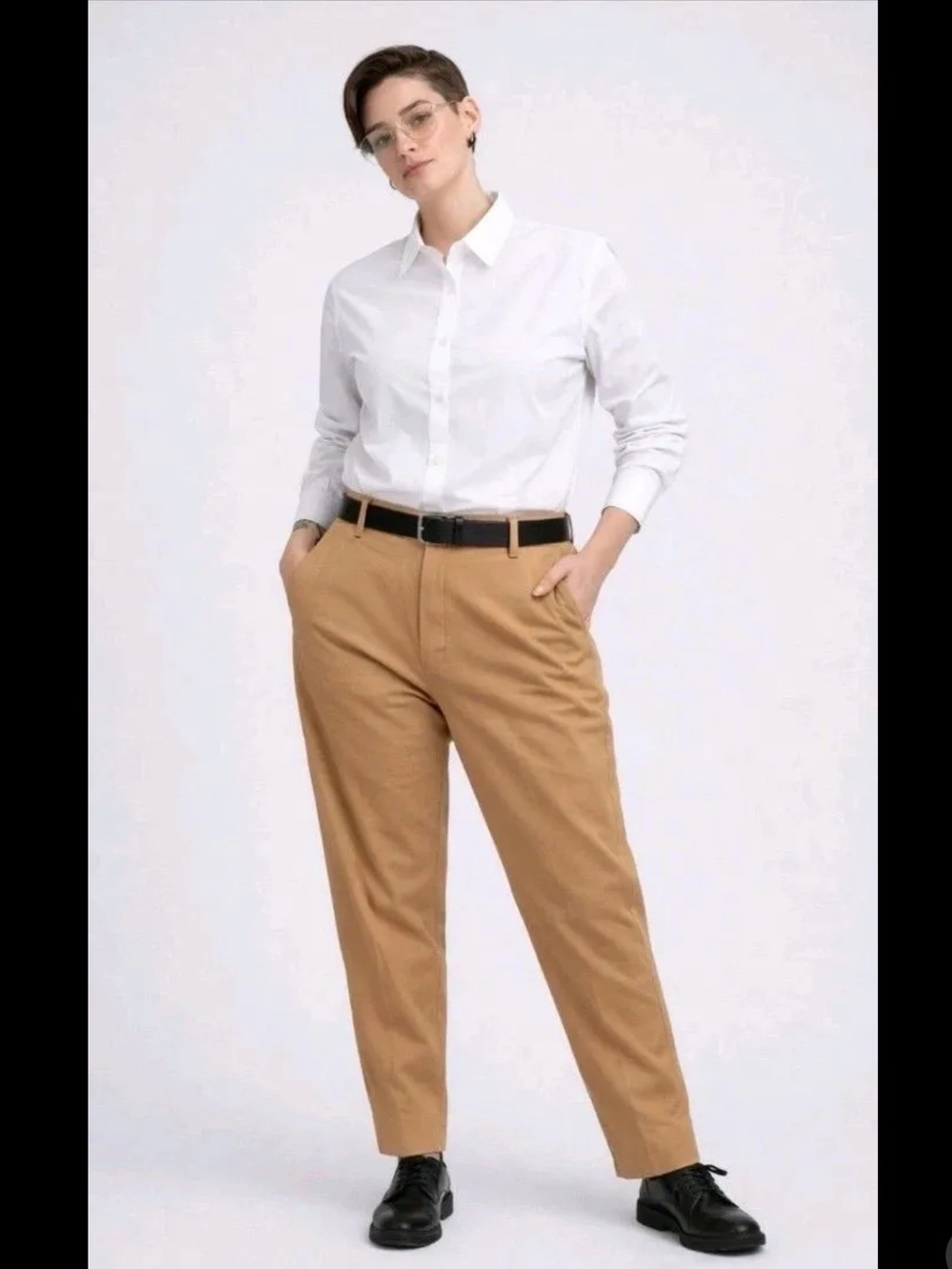 Wildfang Tan Chino Pants with Striped Lining NEW with tag